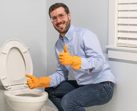 clean toilet
