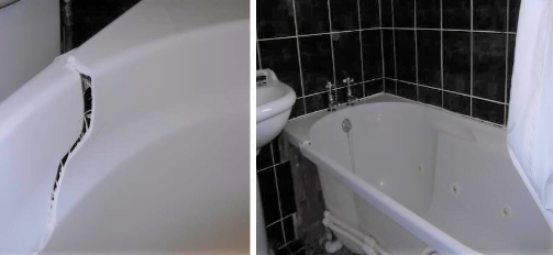 Temporary Fix For Cracked Bathtub