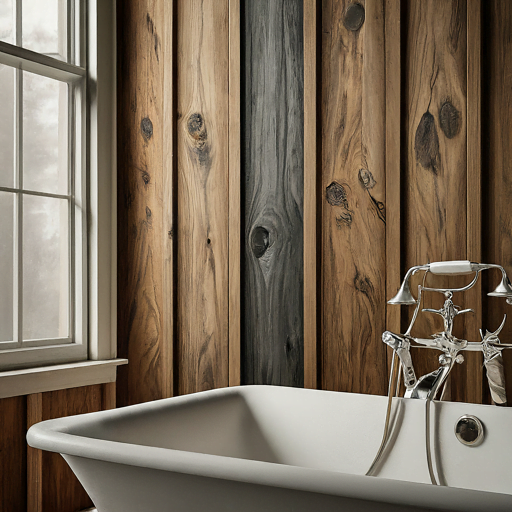 Faux Wood Paneling:
