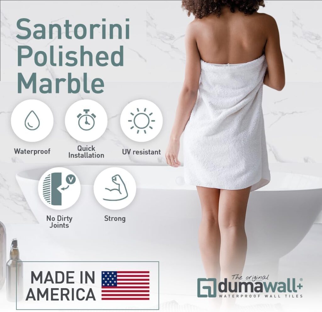 5 Best No‑Grout Wall Panels for a Sleek Bathroom 3 DumaWall Waterproof Wall Tiles