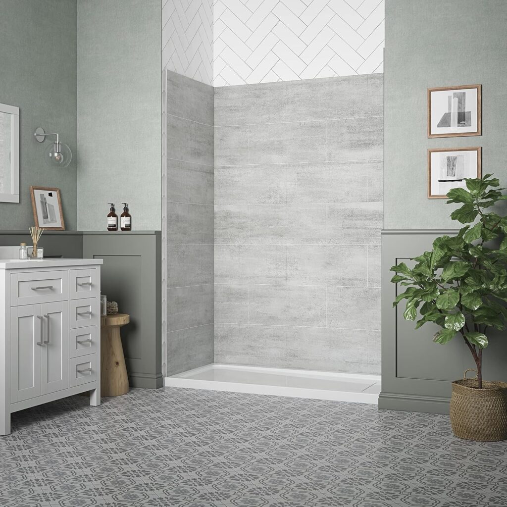 5 Best No‑Grout Wall Panels for a Sleek Bathroom 4 OVE Decors Alcove Shower Panel Kit 1