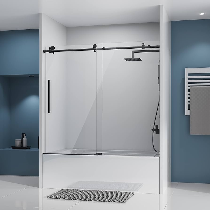 Sliding Glass Shower Door Installation On Fiberglass Tub1