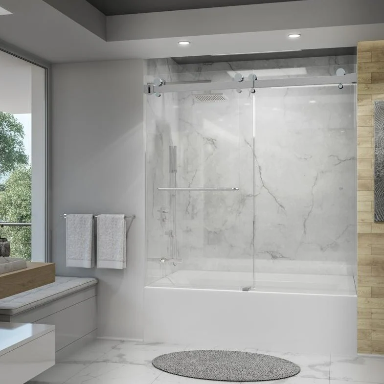 Sliding Glass Shower Door Installation On Fiberglass Tub