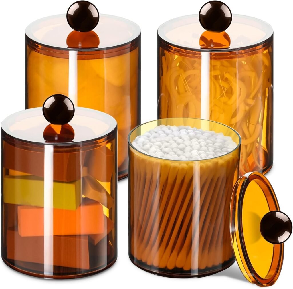 7 Stunning Earthy Terracotta Bathroom Accessories to Warm Up Your Space 4 Terracotta Bathroom Canister Set – Chic Storage for Cotton Q Tips