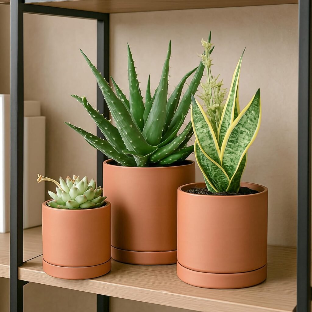 7 Stunning Earthy Terracotta Bathroom Accessories to Warm Up Your Space 6 Terracotta Planter for Bathroom Greenery