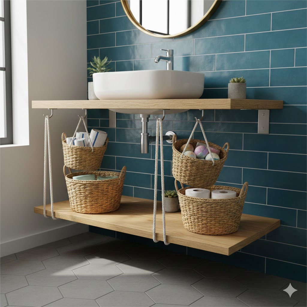 7 Smart and Organized Floating Vanity Storage Ideas for Clutter-Free ...