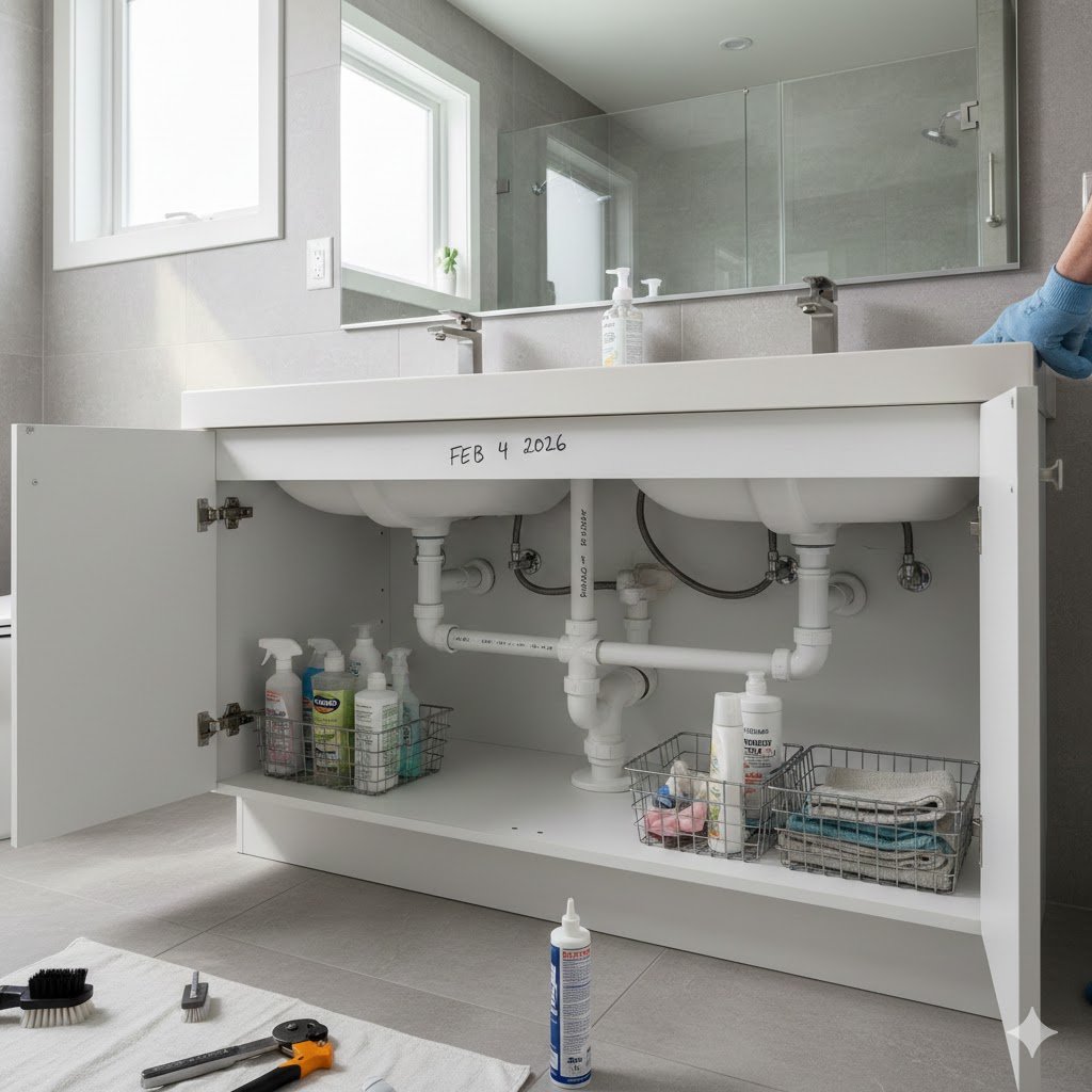 15 Aesthetic Bathroom Deep Clean Checklist 2026 6 Venting the Vanity and Sink P Traps