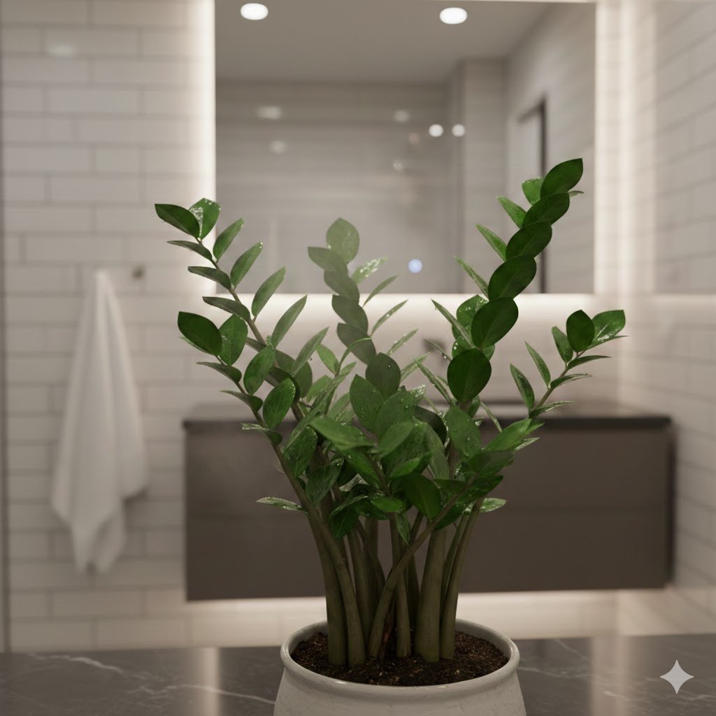 Best Low Light Plants for Windowless Bathrooms with High Humidity 3 ZZ Plant The Zanzibar Gem That Loves the Dark