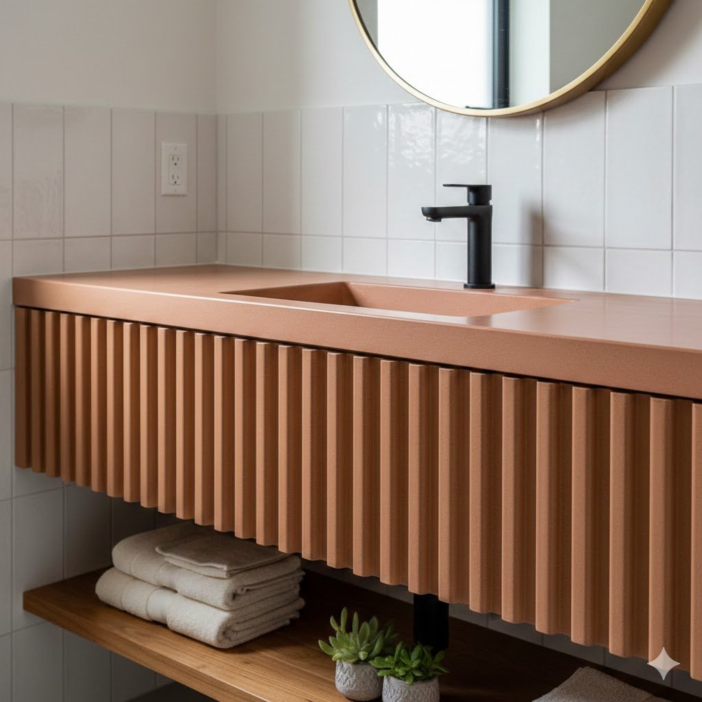 DIY Fluted Concrete Bathroom Vanity: A Step-by-Step Tutorial for Beginners