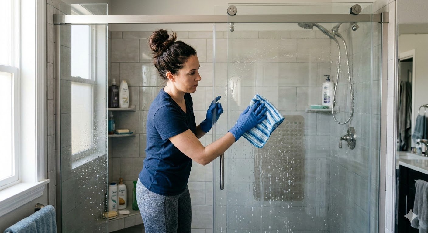 How to Remove Hard Water Stains from Glass Shower Doors Naturally