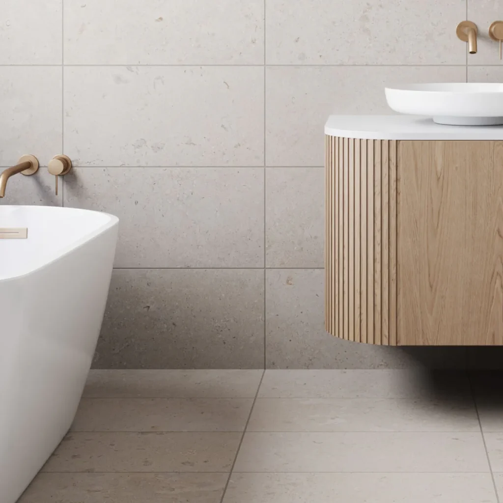 Large Format Tiles with Thin Grout Lines