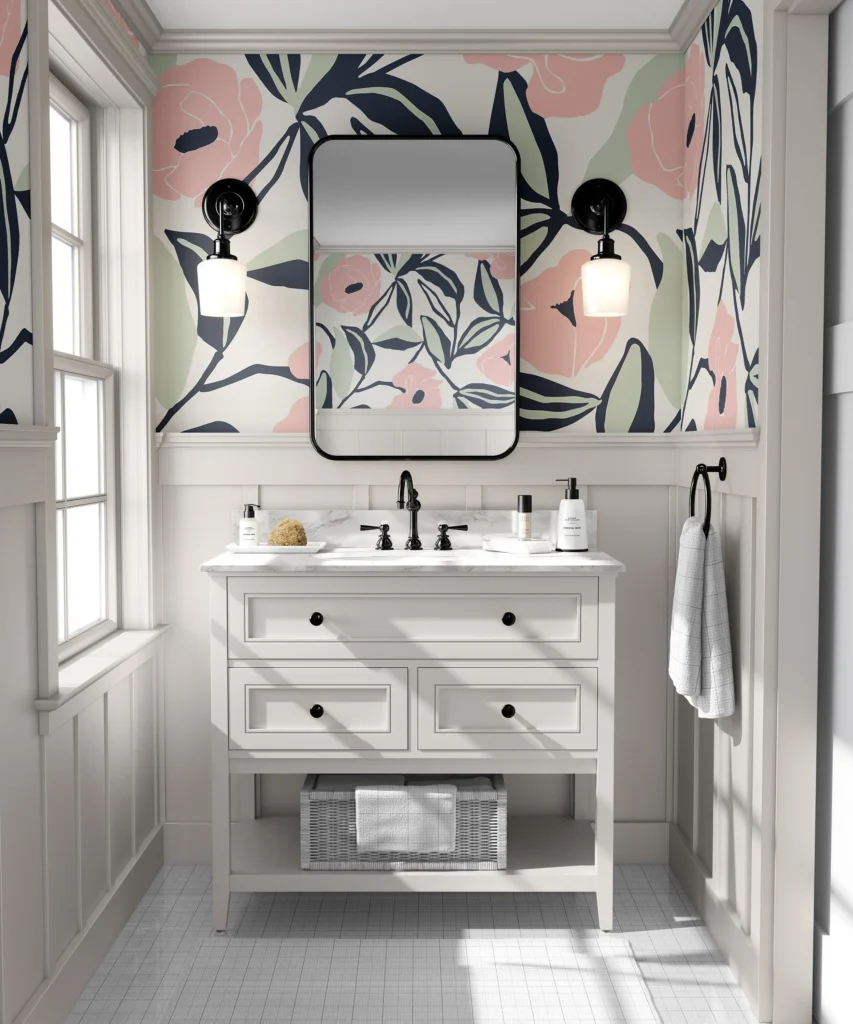 Oversized Floral Removable Wallpaper