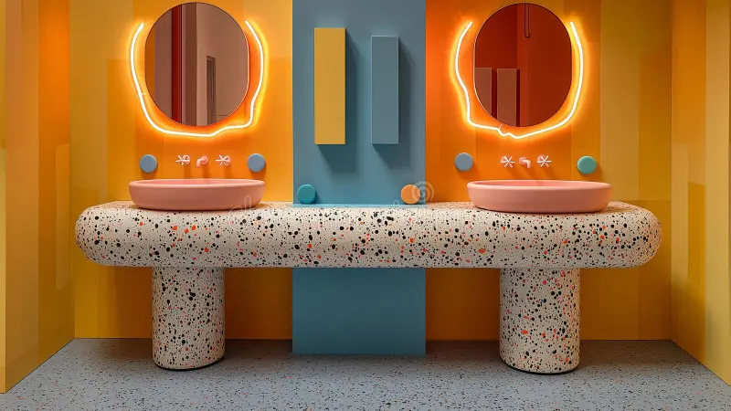 The Floating Neon Vanity