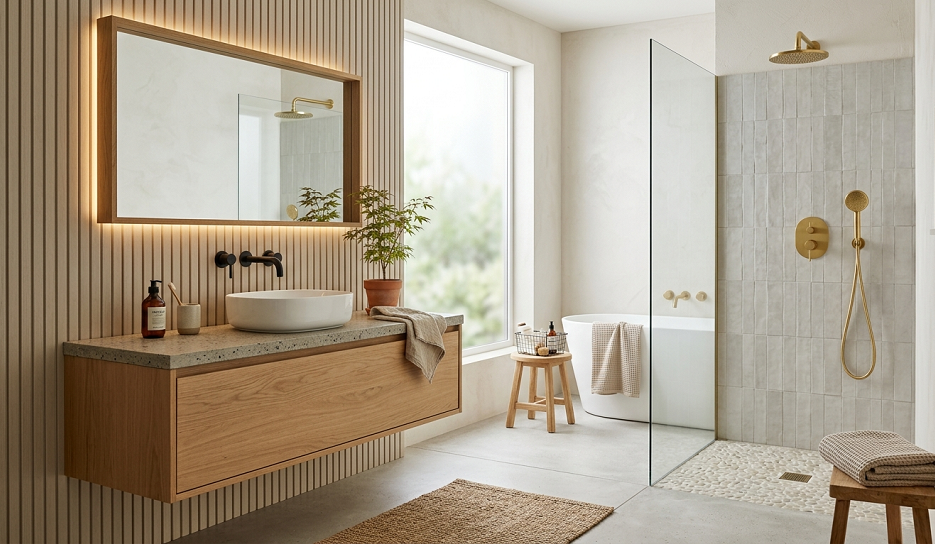 13 Japandi Bathroom Design Ideas for a Peaceful Minimalist Home1