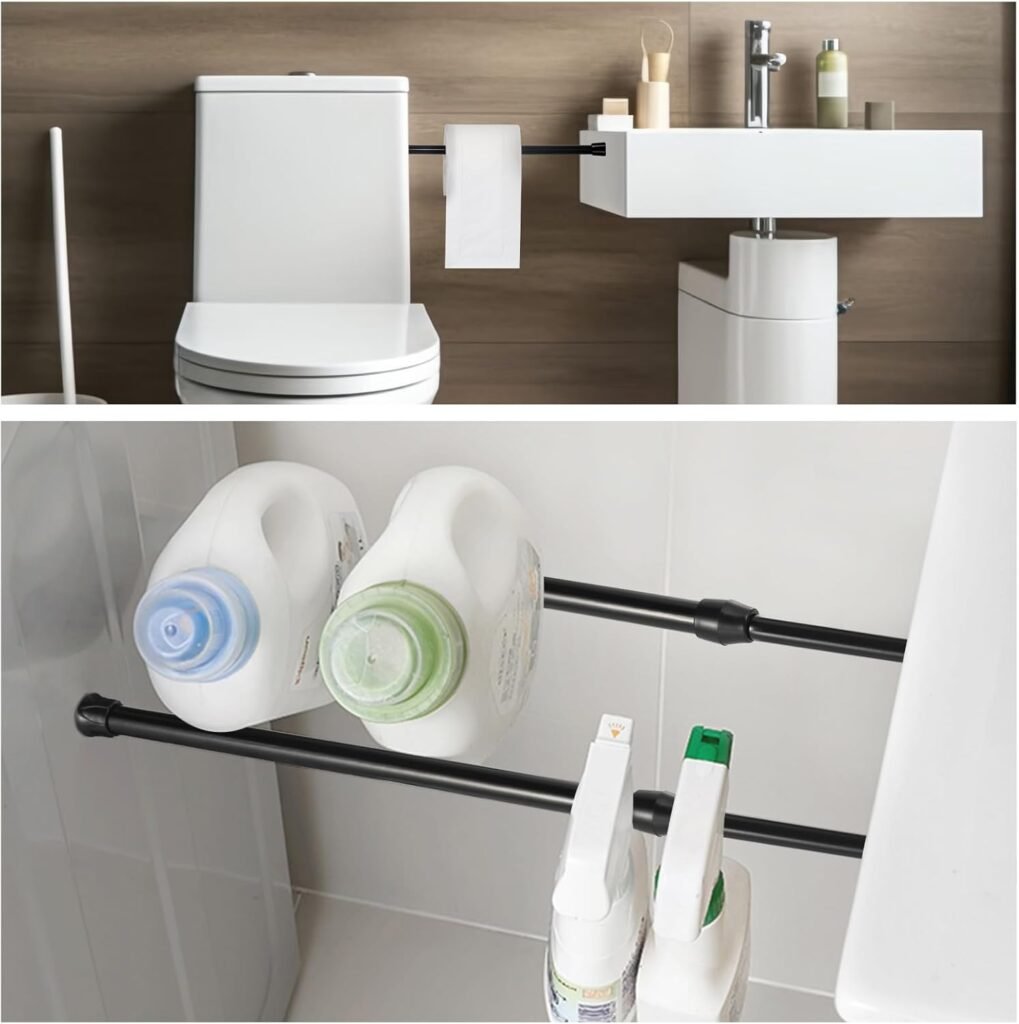 11 Best Bathroom Storage Organizers for Small Spaces 8 Tension Rods for Under Sink Hanging Storage